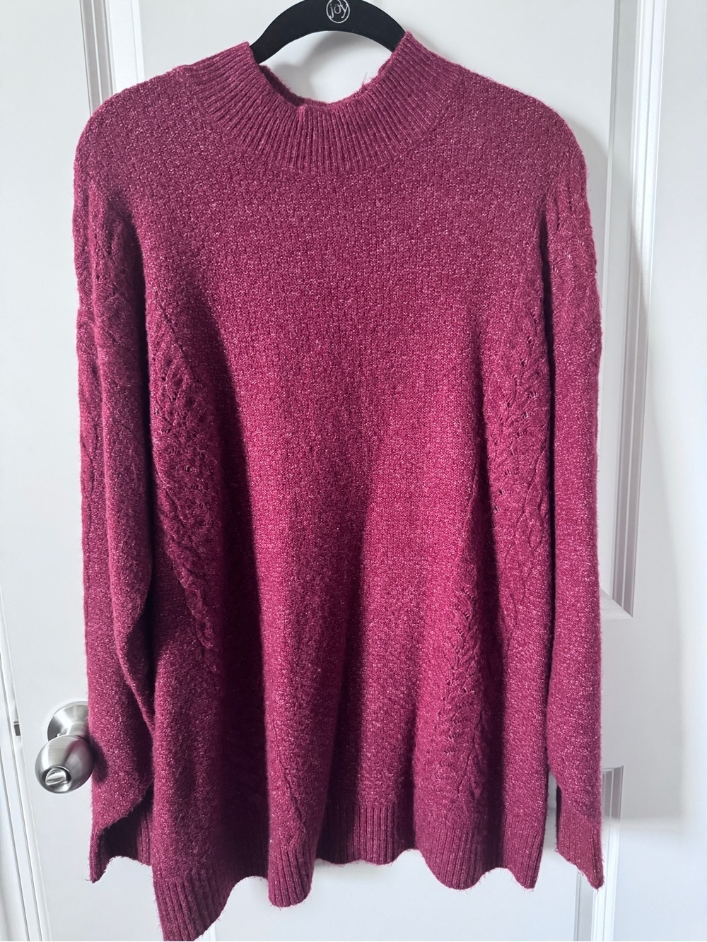 NWOT-Lauren Conrad-Cozy Women's Crewneck Sweater in Berry-Medium